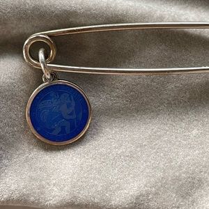 Sr. Christopher Medal sterling silver, deep blue color